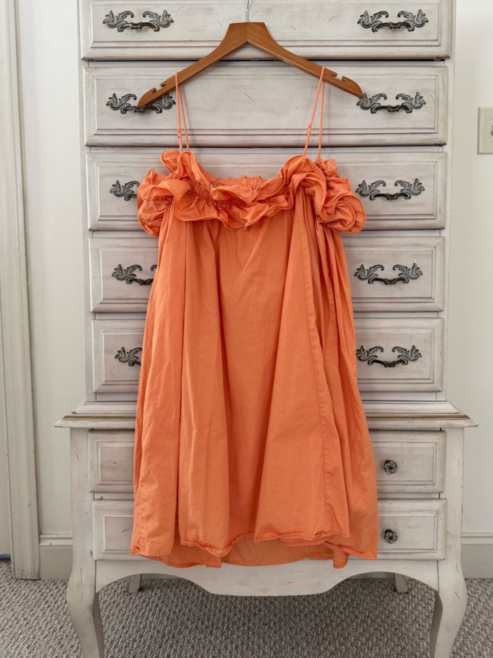 H&M Orange Ruffle Off-Shoulder Sundress - Picture 2 of 4
